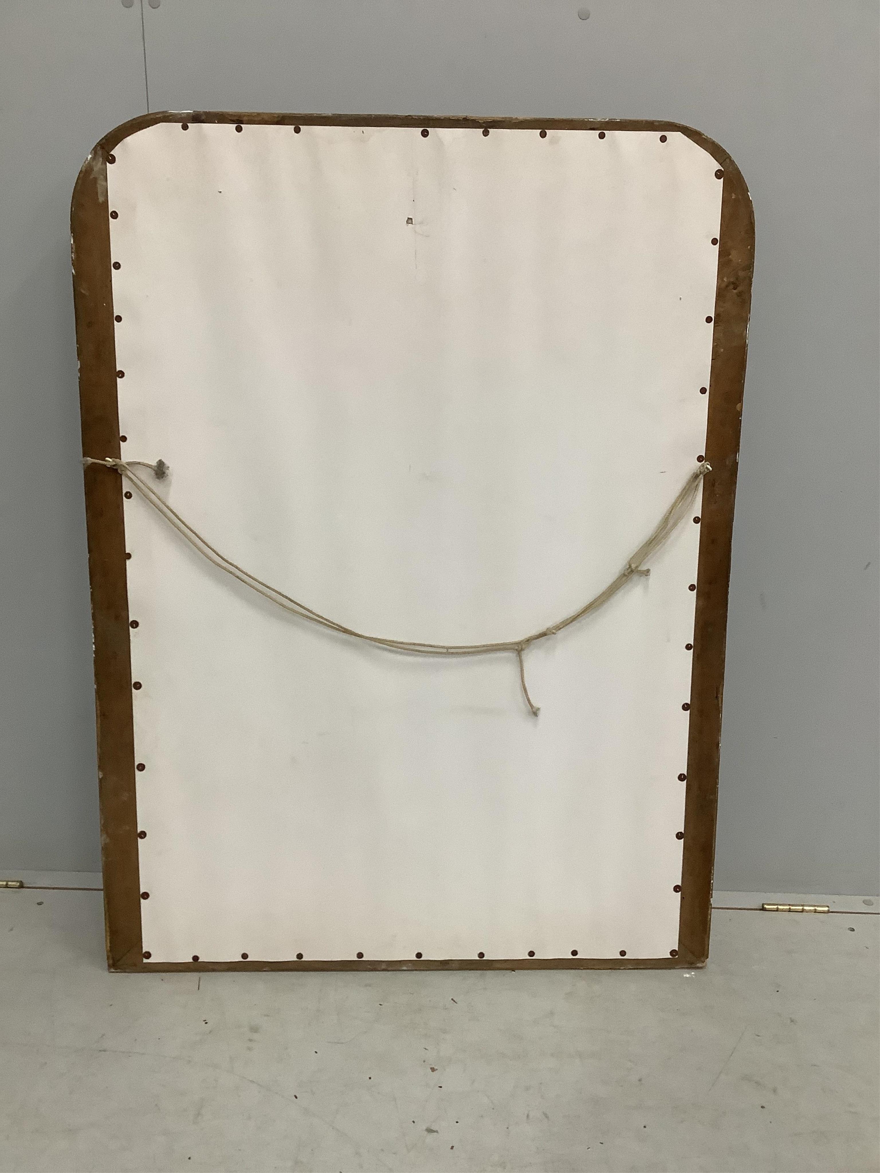 A Victorian giltwood and composition overmantel mirror, width 90cm, height 122cm